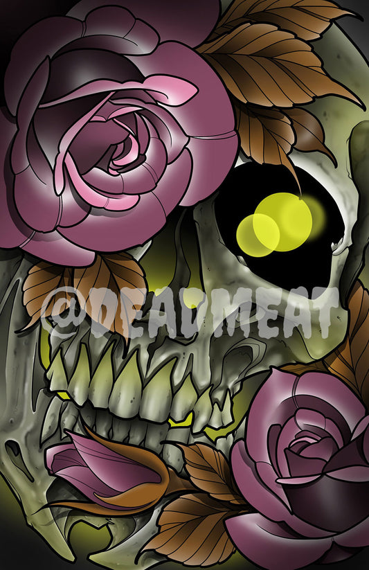 Rose Skull Print