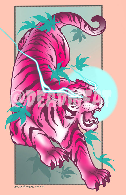 Neon Tiger Print