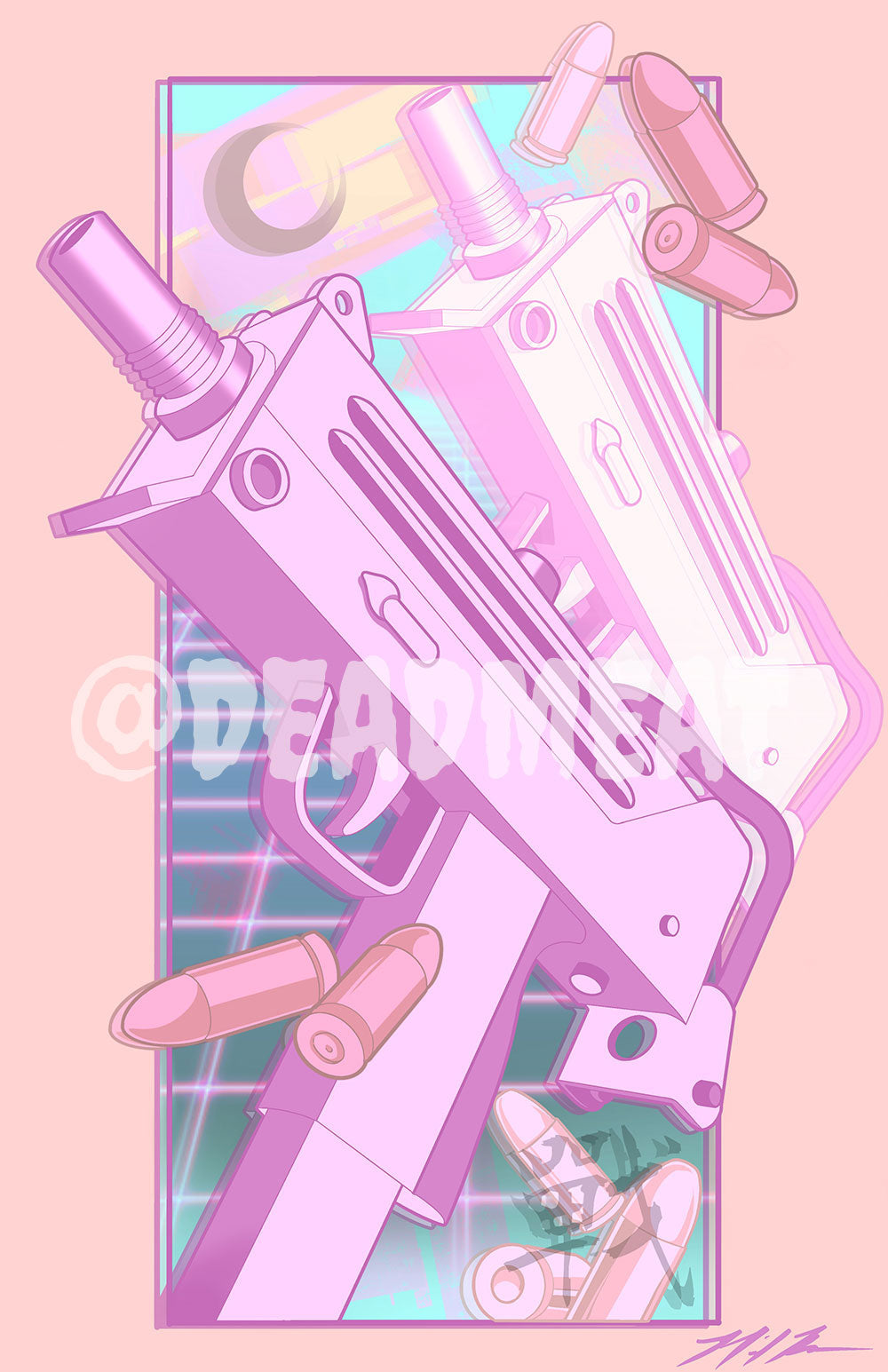 Vaporwave Uzi