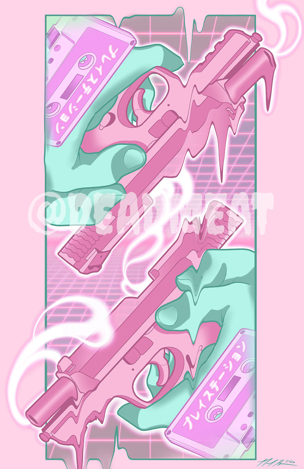 Vaporwave Cassette Print